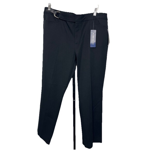 Chaps Pants Dress Slacks‎ Slimming Fit Stretch Black Women 16 Petite NWT Career - Picture 2 of 5